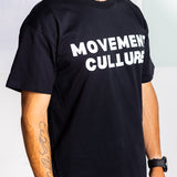Movement Culture Tee - White on Black (Lightweight cotton)