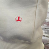 CROSS FLEECE SWEATER - GREEN ON NATURAL