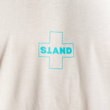 CROSS COTTON TEE - GREEN ON CREAM