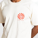 STAND CULTURE CIRCLE DRISHTI TEE - RED ON CREAM (Lightweight cotton)