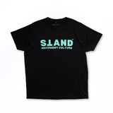 STAND Men's Crew Organic Tee - Green on Black (Premium)