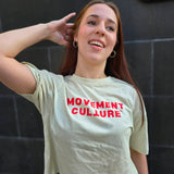 STAND Women's Box Tee Bone - Movement Culture Red