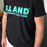 STAND Men's Crew Organic Tee - Green on Black (Premium)
